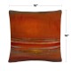  Masters Fine ArtHorizon Abstract Bold Industrial Decorative Pillow, Red, 16″ x 16