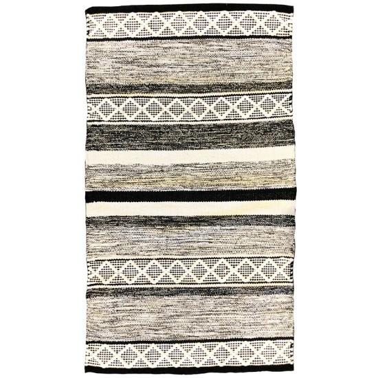 Cotton Geometric Stripe 27″ x 45″ Accent Rug Bedding