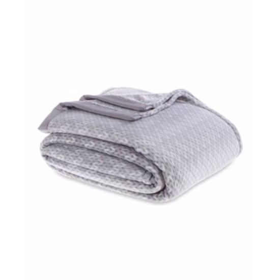  Classic Velvety Plush Twin Blanket Bedding, Gray, Twin