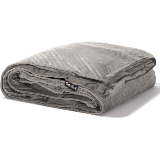  Quilted Weighted Therapy Blanket, Grey