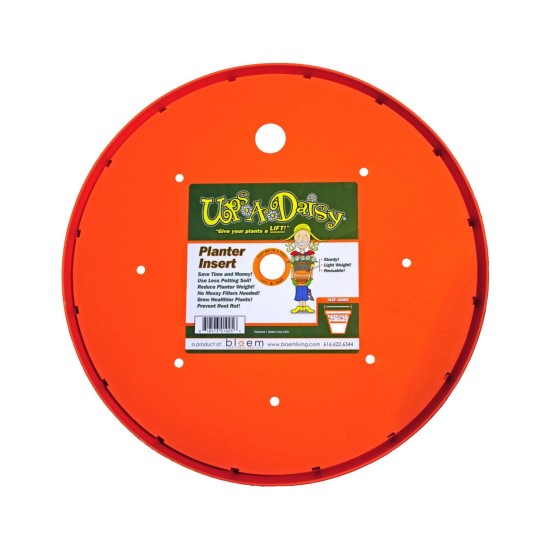 Bloem 18 Ups-a-daisy Round Planter Lift Insert, Orange 18″