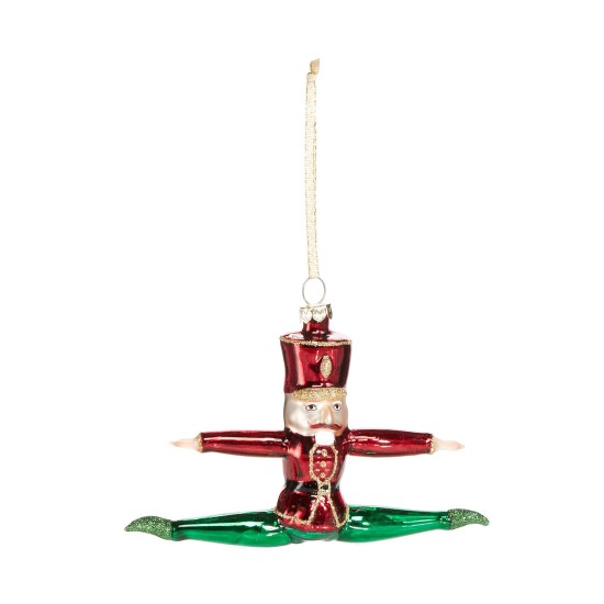 Bloomingdale’s Glass Toy Soldier Ornament, Red/Green