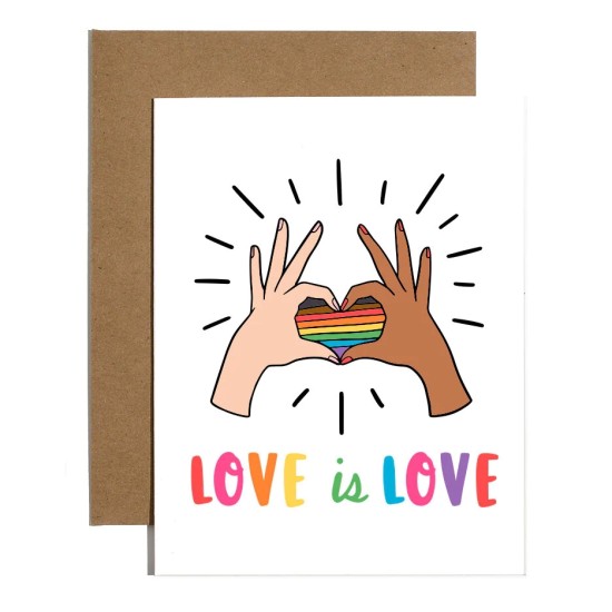 Brittany Paige Rainbow Heart Love is Love Greeting Card