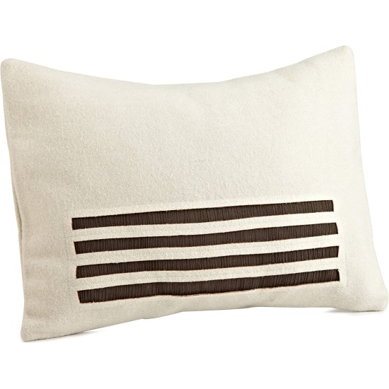  Cordoba Cut Stripe Decorative Pillow, Gravel, 12X16