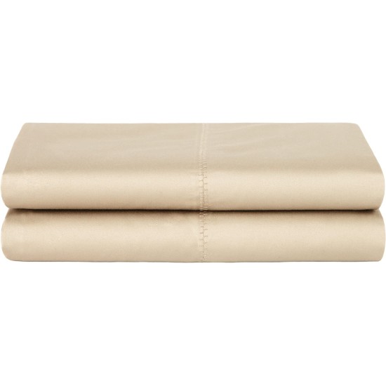  Home Florence Stitch Queen Flat Sheet, Twine