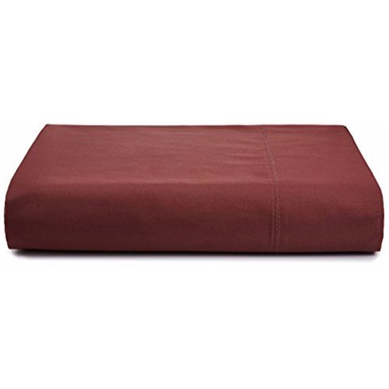 Home Florence Stitch Fitted Sheet, Deep Berry, Queen