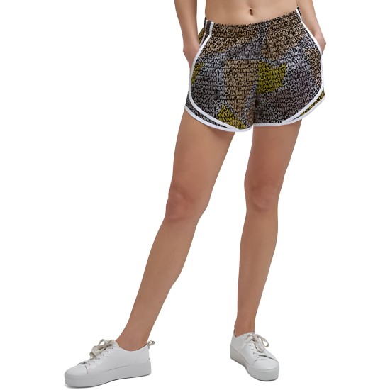  Performance Printed Shorts, X-Small, Brown