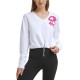  Performance Women’s Cinched Logo Sweatshirt, White/Pink, Small