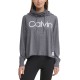  Performance Women’s Face-Cover Logo Hoodie, Large, Heather Grey