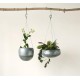 Creative Co-Op DA7381 Galvanized Metal Hanging Planter, 11.25″ Round