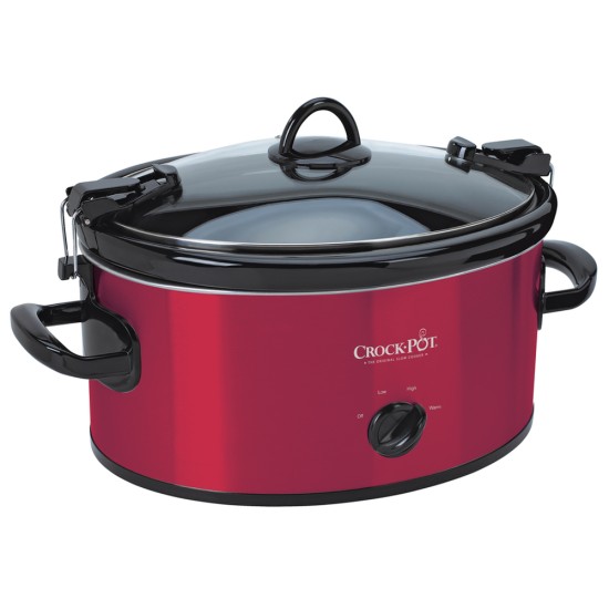  6-Quart Cook and Carry Slow Cooker with Little Dipper Warmer (Red)