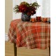  Loden Plaid 60″ x 84″ Oval Tablecloth, Red
