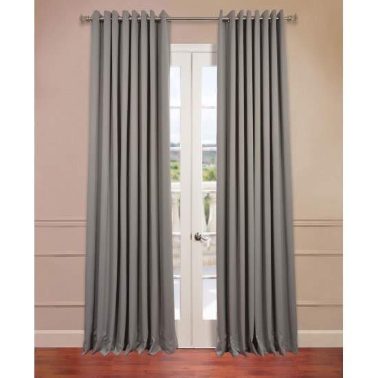 Exclusive Fabrics Furnishing Grommet Extra Wide Blackout 100″ x 84″ Curtain Panel, Gray