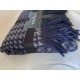 Fraas Houndstooth Wool Throw, Navy, 60 x 80