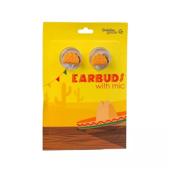  G Novelty Earbuds w/ Mic – 3.5mm – Taco / Owl/ Pizza Headphones