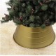  Rustic Galvanized Metal Tree Collar, Metal Tree Skirt for Christmas Decor, Gold,  22”L*22”W*9.25”H