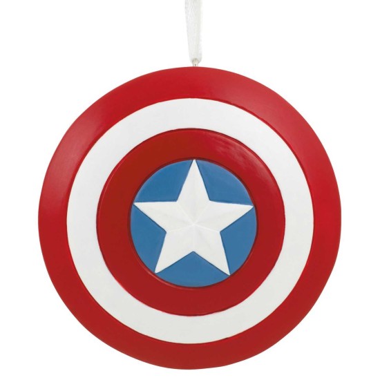  Resin Figural Captain America Shield Ornament (Red/Multi)