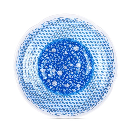 Heritage Blue Design Bundle of 4 Appetizer / Dessert 5.5 Textured Melamine Plates