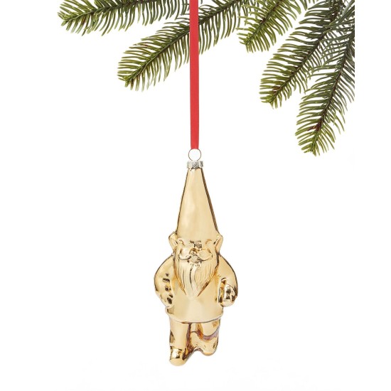 Shine Bright Gold-Tone Gnome Ornament