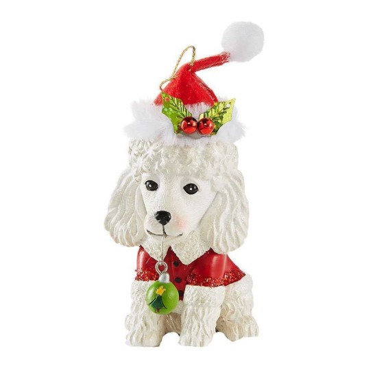  White Poodle Ornament
