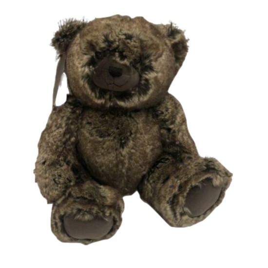  Collection Teddy Bear Frosted Faux Fur Brown 12″ Plush