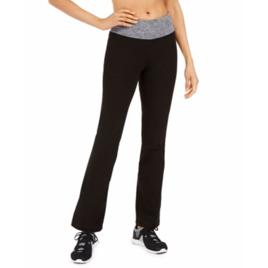 Id  Performance Yoga Full Length Pants, X-Small, Black/Gray