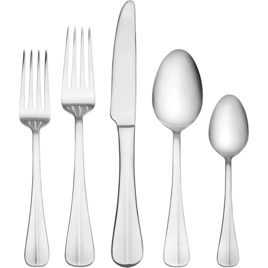 International Simplicity Service For One 5 Pc Place Setting Ss Flatware, Silver