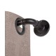  Adler 5/8″ Indoor/Outdoor Rust-Resistant Wrap Around Curtain Rod, 28-48″, Black