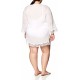 Women’s Plus-Size Island Fare V-Neck Womens Tunic Cover Up Swimwear, White, 1X