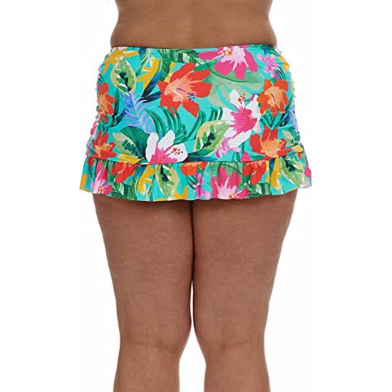  Women’s Standard Tranq Ruffle Skirt, Aquamarine, 22 Plus