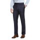  Men’s Classic-Fit Stretch Check Flannel Dress Pants, Navy, 36W x 30L