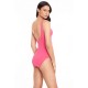  Underwire Tummy-Control One-Piece Swimsuit,Pink, Size:0
