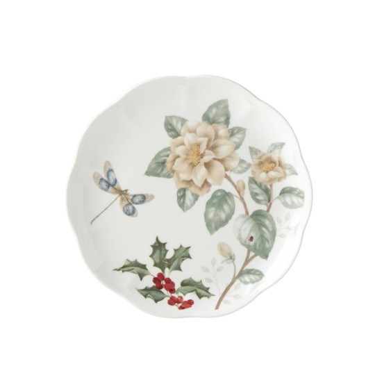  Butterfly Meadow Jasmine Accent Plate, Ivory, 9”