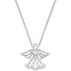 Macy’s Ornament Box with Cubic Zirconia Angel 18″ Pendant Necklace in Sterling Silver
