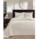  Quebec 3-Piece King Quilted Bedspread Set, King, Ivory