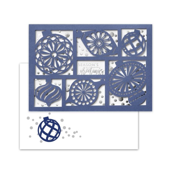  Boxed Laser Cut Holiday Cards Ornaments Sparkle 12-Count