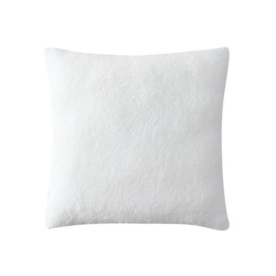  Birch Trails Plaid Reversible Decorative Pillow, 24″ x 24″, White Check