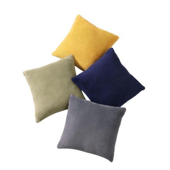  Velvet  2-Pack Square Decorative Pillow, Gray, 18X18