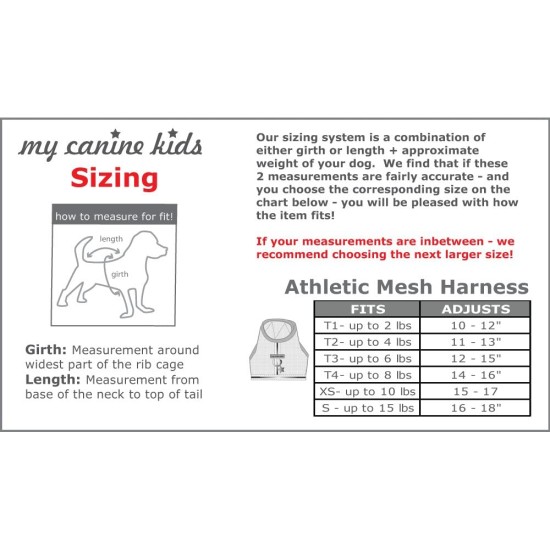 My Canine Kids Athletic Mesh Vests, Red, 1
