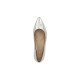 Womens Beverly Leather Pointed Toe Classic (Silver Leather, 8)