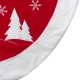  33″ Red and White Winter Snowman Embroidered Christmas Tree Skirt