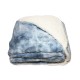 Northpoint Amari Faux Fur Tie Dye Reverse to Sherpa Berber Throws, Navy, 50