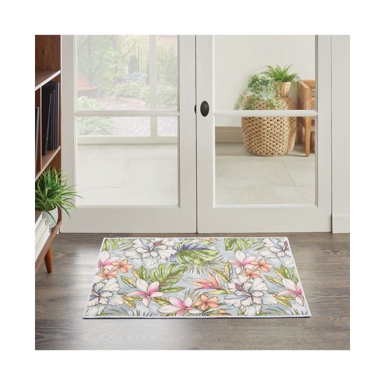  Meadow Digital Floral-Print 20″ x 32″ Accent Rug Bedding