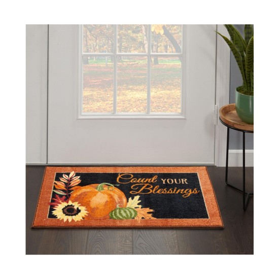  Welcome Fall Accent Decor Accent Rug 18×30 Bedding, Multicolor