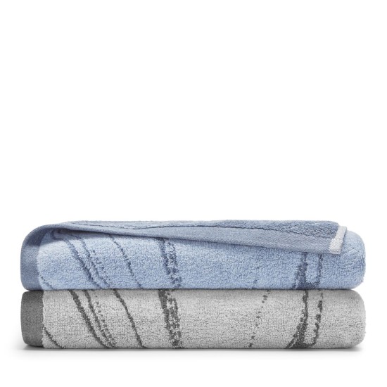  Marble Bath Towel, Navy\