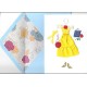  Birthday Greeting Card And Envelope; Disney Belle Outfit