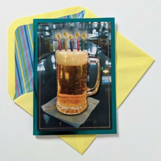  Blue Birthday Card Beer