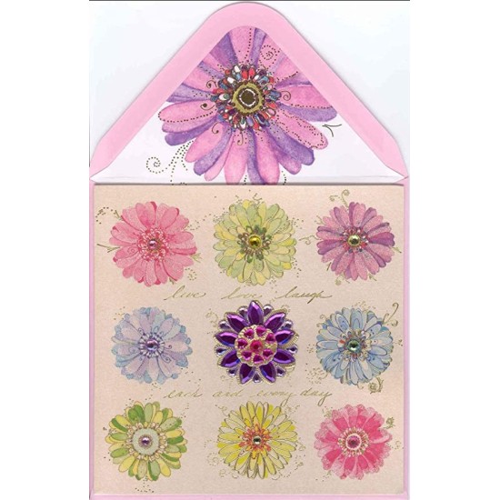  Cards High Quality Flower Floral Birthday Card