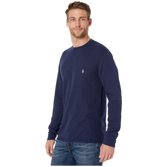 n Mens Waffle-Knit Thermal Pajama Shirt, Navy, 3X-Large