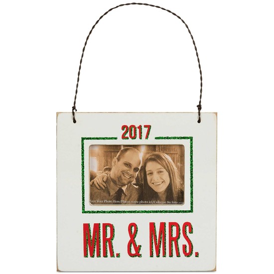  2017 Mr. & Mrs. Mini Hanging Frame Ornament